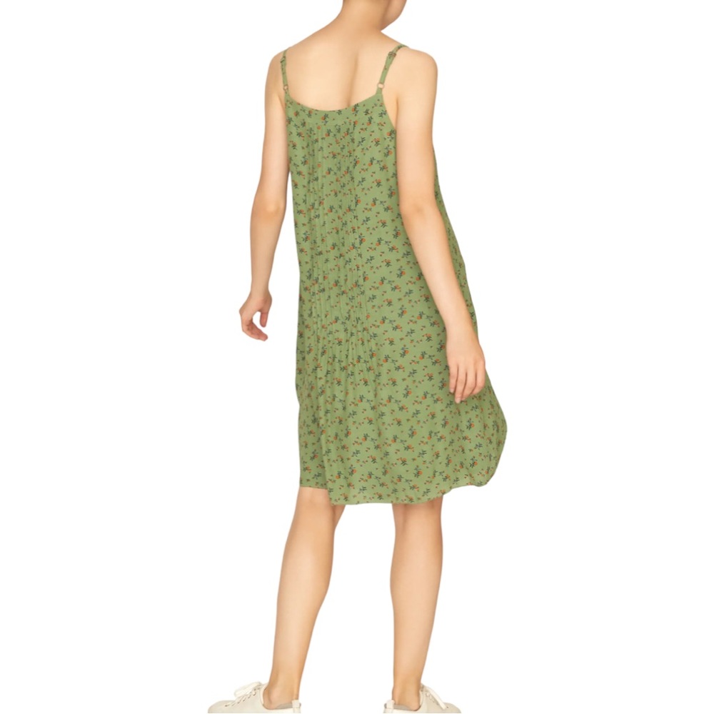 Sanctuary Women's Spring Ahead green floral spaghetti strap mini dress top, Sz M - Picture 10 of 17
